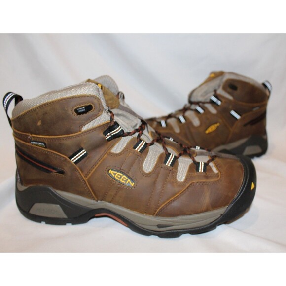 Keen Utility Men's Detroit XT Mid Waterproof Safety Toe Work Boots Brown 14 EE - Picture 2 of 6